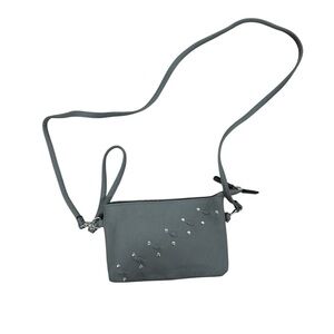 gray crossbody wristlet